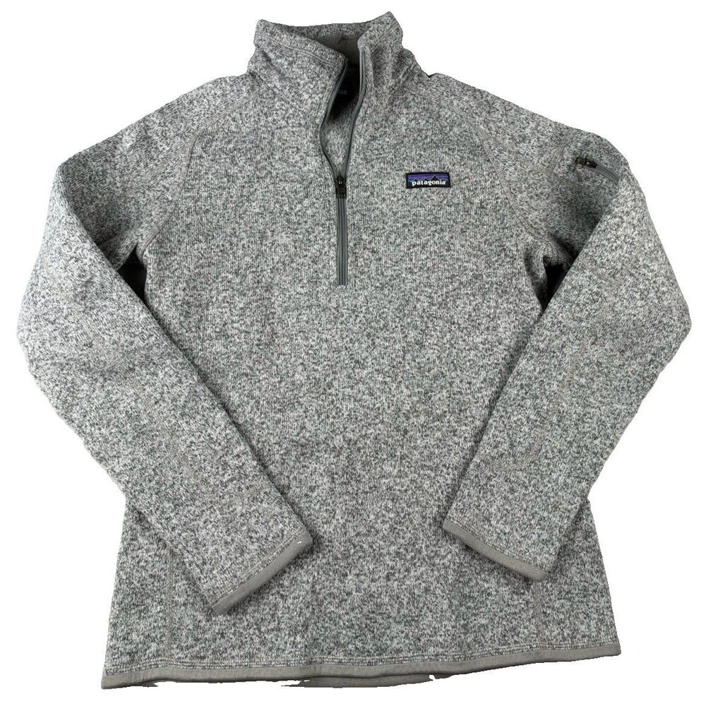 Patagonia Women Better Sweater 1/4 Zip Pullover Men's Gray Medium